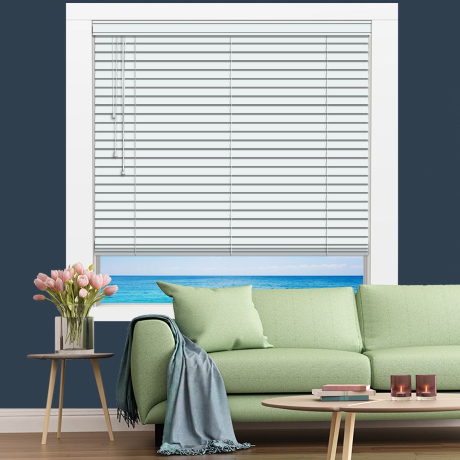 50MM SLATS  With Tape Or String All Colours Avaiable WOODEN VENETIAN BLINDS 